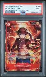 2024 One Piece Treasure Booster Monkey D. Luffy #ST10-006 /2 PSA 9