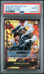2025 One Piece Royal Blood Alternate Art Monkey D. Luffy #OP10-118 PSA 10