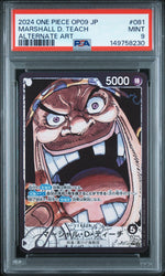2024 One Piece Japanese Emperors In the New World Op09-Alternate Art Marshall D. Teach #81 PSA 9