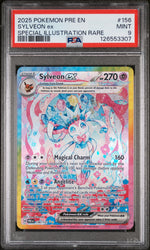 2025 Pokemon Scarlet and Violet Prismatic Evolutions Special Illustration Rare Sylveon Ex #156 PSA 9