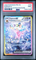 2025 Pokemon Scarlet and Violet Prismatic Evolutions Special Illustration Rare Espeon Ex #155 PSA 9