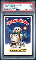 1985 Garbage Pail Kids Stickers Glossy Ashcan Andy #13a PSA 7
