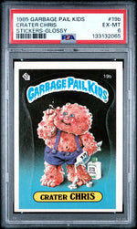 1985 Garbage Pail Kids Stickers Glossy Crater Chris #19b PSA 6