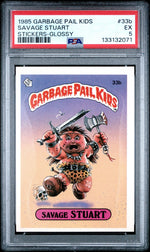 1985 Topps Garbage Pail Kids (Series 1) Glossy Savage Stuart #33B PSA 5