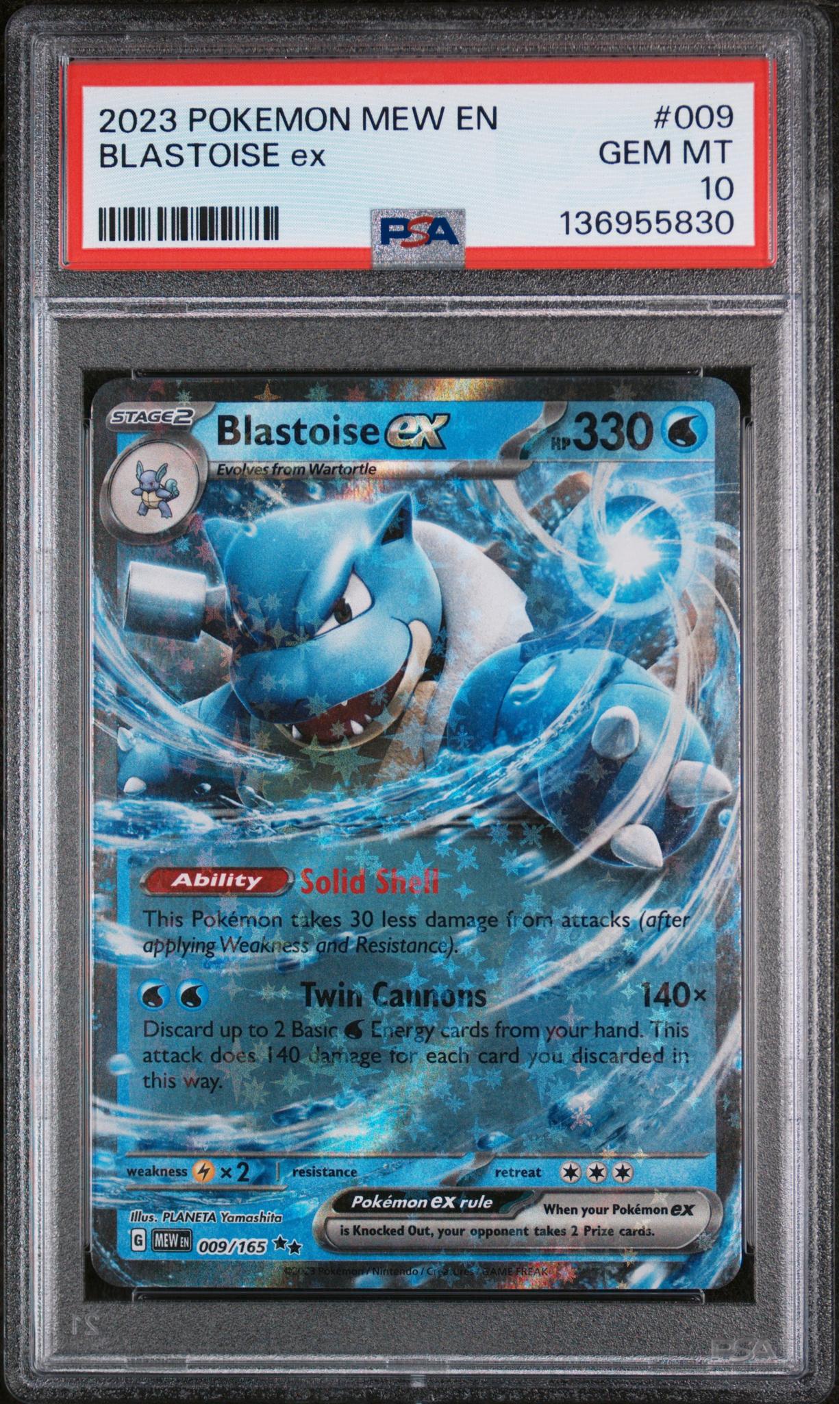 2023 Pokemon Scarlet and Violet 151 Blastoise Ex #9 PSA 10 – Monmouth  Sports Cards