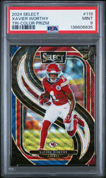 2024 Prizm Tri Color Xavier Worthy #119 /249 PSA 9