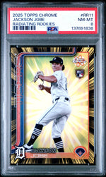 2025 Topps Chrome Radiating Rookies Jackson Jobe #RR11 PSA 8