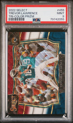 2022 Select Prizm Tri Color Trevor Lawrence #455 /75 PSA 9