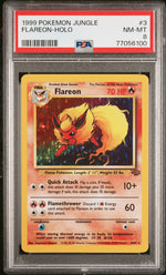 1999 Pokemon Jungle Holo Flareon #3 PSA 8