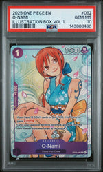 2025 One Piece Promo Illustration Box Volume 1 O-Nami #OP05-062 PSA 10