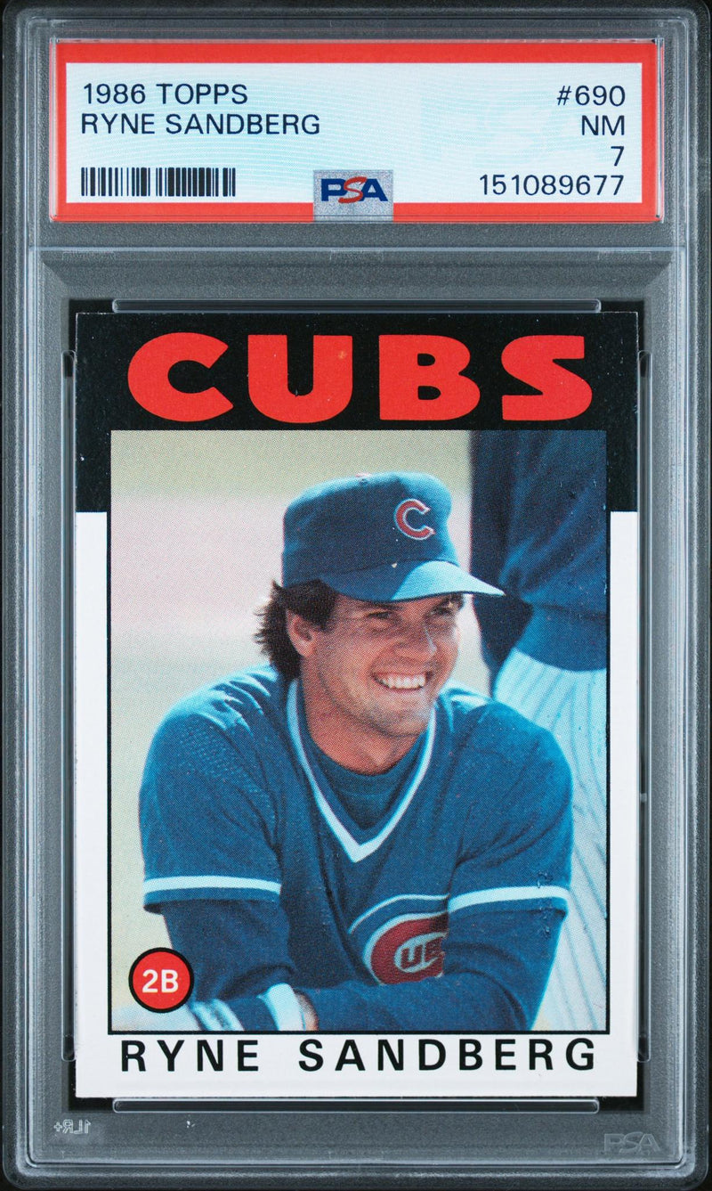 1986 Topps Ryne Sandberg #690 PSA 7