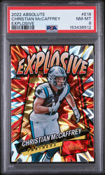 2022 Absolute Explosive Christian Mccaffrey #18 PSA 8