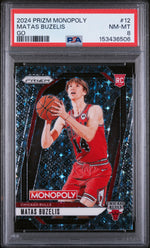 2024 Panini Prizm Monopoly Go Matas Buzelis #12 PSA 8