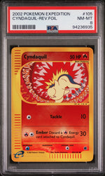 2002 Pokemon Expedition Reverse Holo Cyndaquil #105 PSA 8