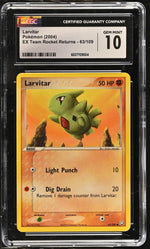 2004 Pokemon #63/109 Larvitar EX Team Rocket Returns CGC 10