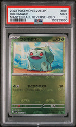 2023 Pokemon Scarlet and Violet Strength Expansion Pack 151 Japanese Master Ball Reverse Holo Bulbasaur #1 PSA 9