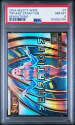 2024 Panini Select WWE Sensations Tiffany Stratton #9 PSA 8