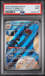 2025 Pokemon Destined Rivals Illustration Rare Team Rocket's Orbeetle #198 PSA 9