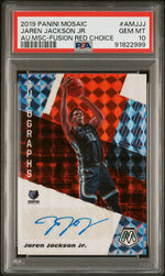 2019 Panini Mosaic Autographs Choice Red Fusion Jaren Jackson Jr. #AMJJJ PSA 10