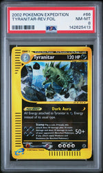 2002 Pokemon Expedition Reverse Foil Tyranitar #66 PSA 8