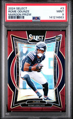 2024 Panini Select Prizm Maroon Rome Odunze #3 /149 PSA 9