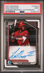 2024 Bowman Chrome Prospect Autograph Gino Groover #CPAGG PSA 9