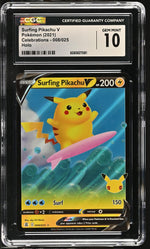 2021 Pokemon #008/025 Surfing Pikachu V Celebrations CGC 10