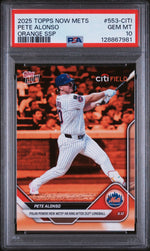 2025 Topps Now Mets Orange Ssp Pete Alonso #553-CITI /12 PSA 10