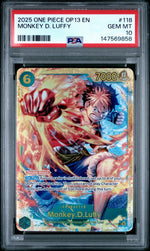 2025 One Piece Carrying On His Will Monkey D. Luffy #OP13118 PSA 10