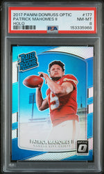 2017 Donruss Optic Rated Rookie Holo Patrick Mahomes II #177 PSA 8