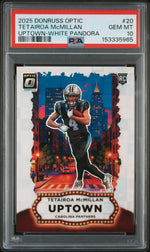 2025 Panini Donruss Optic Uptown White Pandora Tetairoa Mcmillan #20 /25 PSA 10