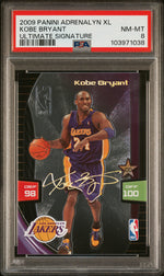 2009 Panini Adrenalyn Xl Ultimate Signature Kobe Bryant PSA 8