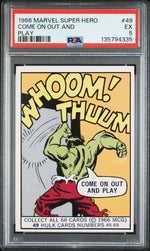 1966 Marvel Super Heroes Come On Out and Play #49 PSA 5
