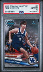 2023 Bowman University Chrome Reed Sheppard #45 PSA 10