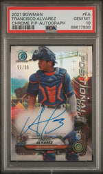 2021 Bowman Chrome Positional Promise Autograph Francisco Alvarez #FA /99 PSA 10
