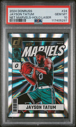 2024 Panini Donruss Net Marvels Holo Laser Jayson Tatum #24 PSA 10