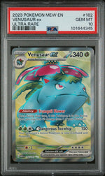2023 Pokemon Mew Ultra Rare Venusaur Ex #182 /101644345 PSA 10