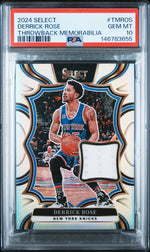 2024 Panini Select Throwback Memorabilia Derrick Rose #TM-ROS PSA 10