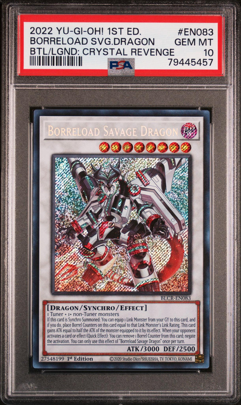 Yu-Gi-Oh! Borreload Savage Dragon #EN083 BTL/LGND: Crystal Revenge PSA 10