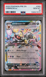 2025 Pokemon Scarlet and Violet Prismatic Evolutions Umbreon Ex #060 PSA 10