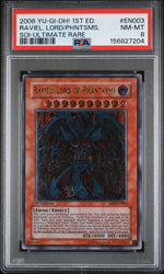 2006 Yu-Gi-Oh Shadow of Infinity 1st Edition Ultimate Rare Raviel, Lord of Phantasms #SOI3 PSA 8