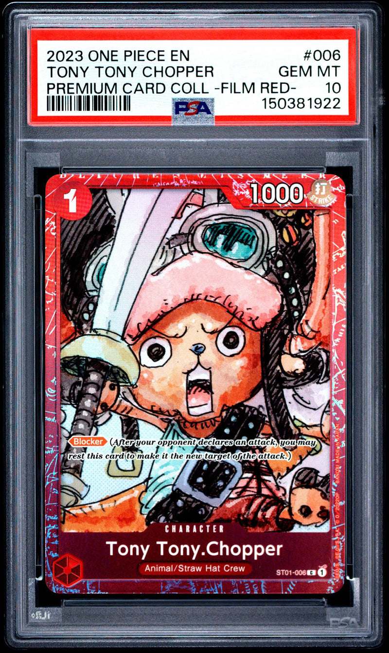 2023 One Piece Tony Tony Chopper #006 Premium Card Coll -Film Red- PSA 10