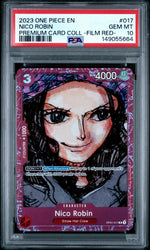 2023 Premium Collection Film Red (Foil) English Alt. Art Parallel Foil Nico Robin #OP01-017 PSA 10