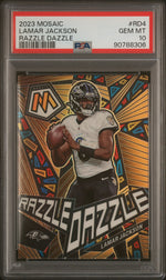 2023 Panini Mosaic Razzle Dazzle Lamar Jackson #RD-4 PSA 10