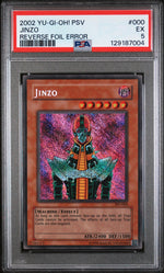 2002 Yu-Gi-Oh! Psv-Pharaoh's Servant Reverse Foil Error Jinzo PSA 5