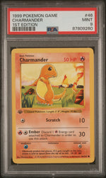 1999 Pokemon Base Set 1st Edition Charmander #46 PSA 9