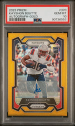 2023 Panini Prizm Autograph-Gold Kayshon Boutte #370 /10 PSA 10