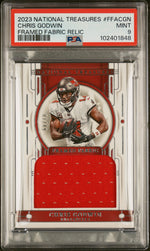 2023 Panini National Treasures Framed Fabric Relics Chris Godwin #CGN PSA 9