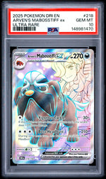 2025 Pokemon Destined Rivals Ultra Rare Arven's Mabosstiff Ex #218 PSA 10