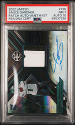 2022 Panini Limited Patch Autograph-Amethyst Ahmad